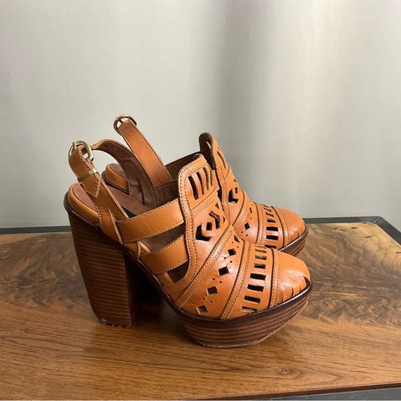 Miista Ori Tan Leather Heeled Sandal, New in Box, EU Size 37 - Picture 4 of 8